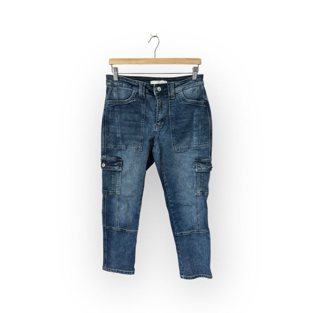 Kancan Avery Straight Leg Cargo Jeans Size 7 / 27 Blue
